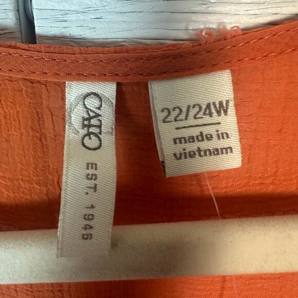 Cato women’s cardigan cover-up sheer orange feminine fall Fairycore plus size - Picture 5 of 12